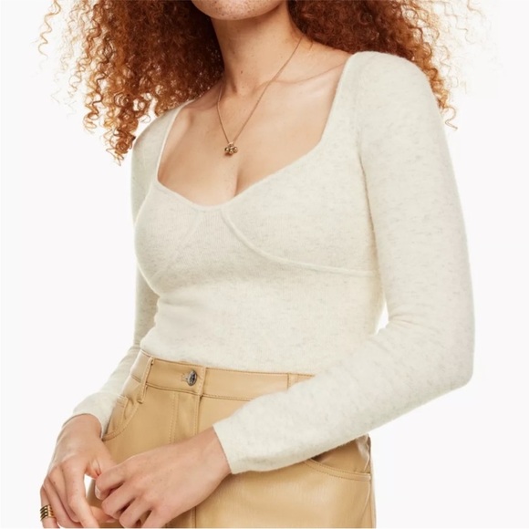 Wilfred Tops - Aritzia, Wilfred Greer Sweater in in Heathered Birch Size: Small